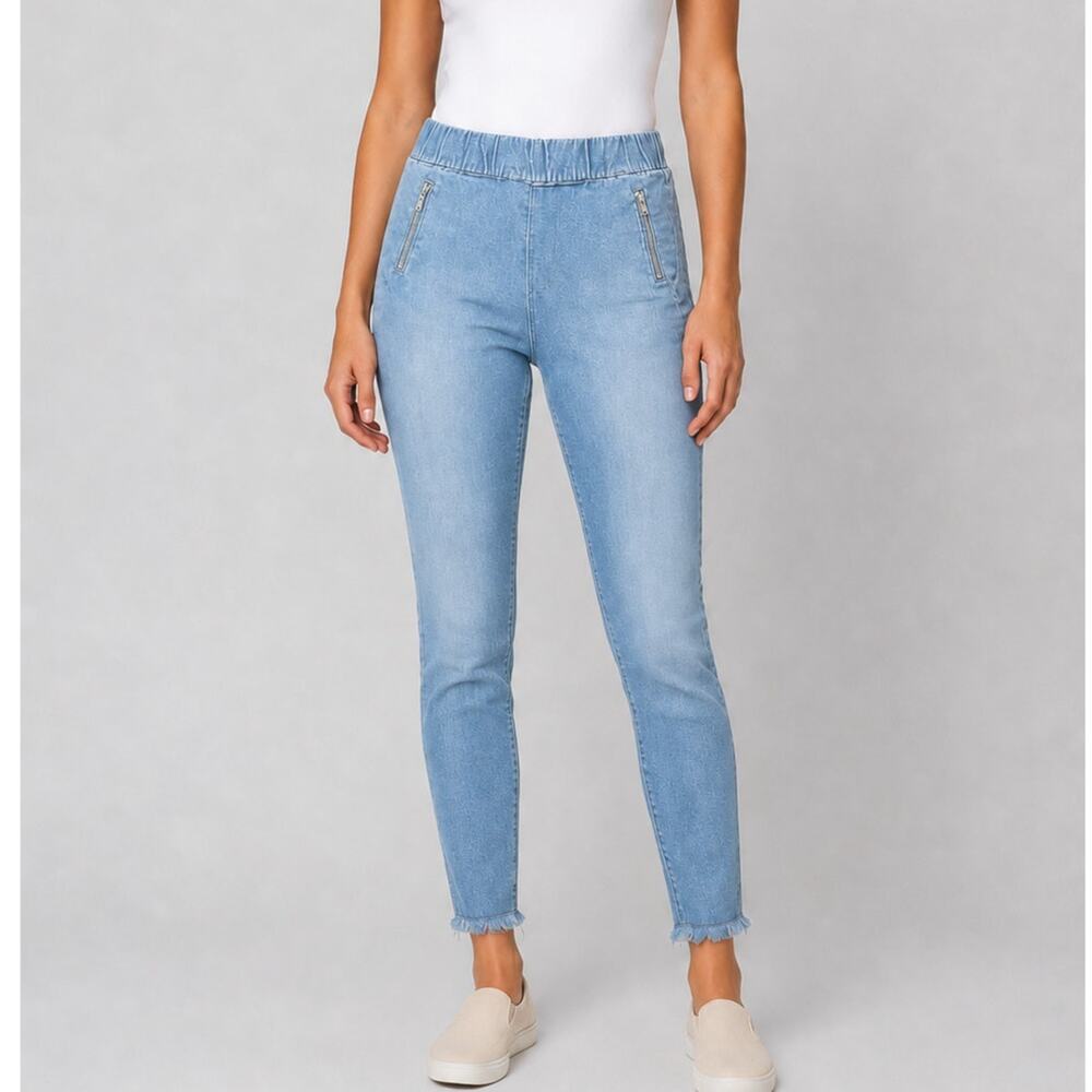 Generation Love Dali Denim Jeggings Light Wash Skinny Raw Hem Womens XXS